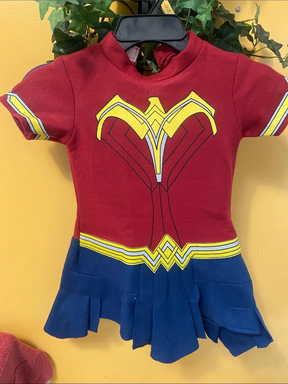 Wonder Woman Toddler Costume - Red, Blue & Gold Superhero Dress